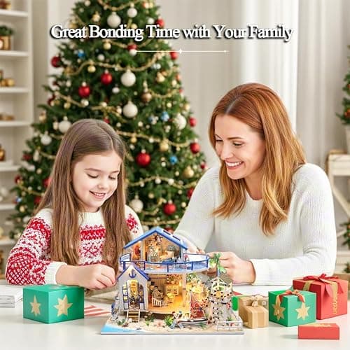 RHZN Miniature House Kit, Dollhouse Kit, Miniature Kit, DIY Mini House Building Kit for Adult, Beach House thumbnail 5