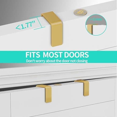 HapiRm Over The Door Organizer - Hanging Door Organizer with 4 Metal Large Capacity Baskets and Adjustable Coat Hook for Bathroom Bedroom Kitchen Pantry Closet Cabinet thumbnail 8
