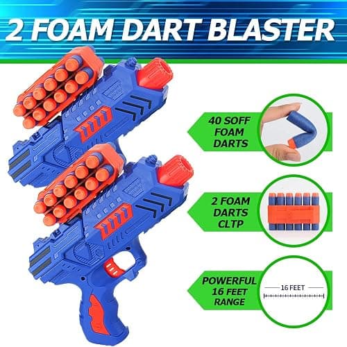BAODLON Digital Shooting Targets with Foam Dart Toy Gun, Electronic Scoring Auto Reset 4 Targets, Shooting Game Toys Gifts for Age of 5, 6, 7, 8, 9, 10+ Years Old Kids, Boys, Compatible with 2 Toy Gun thumbnail 3