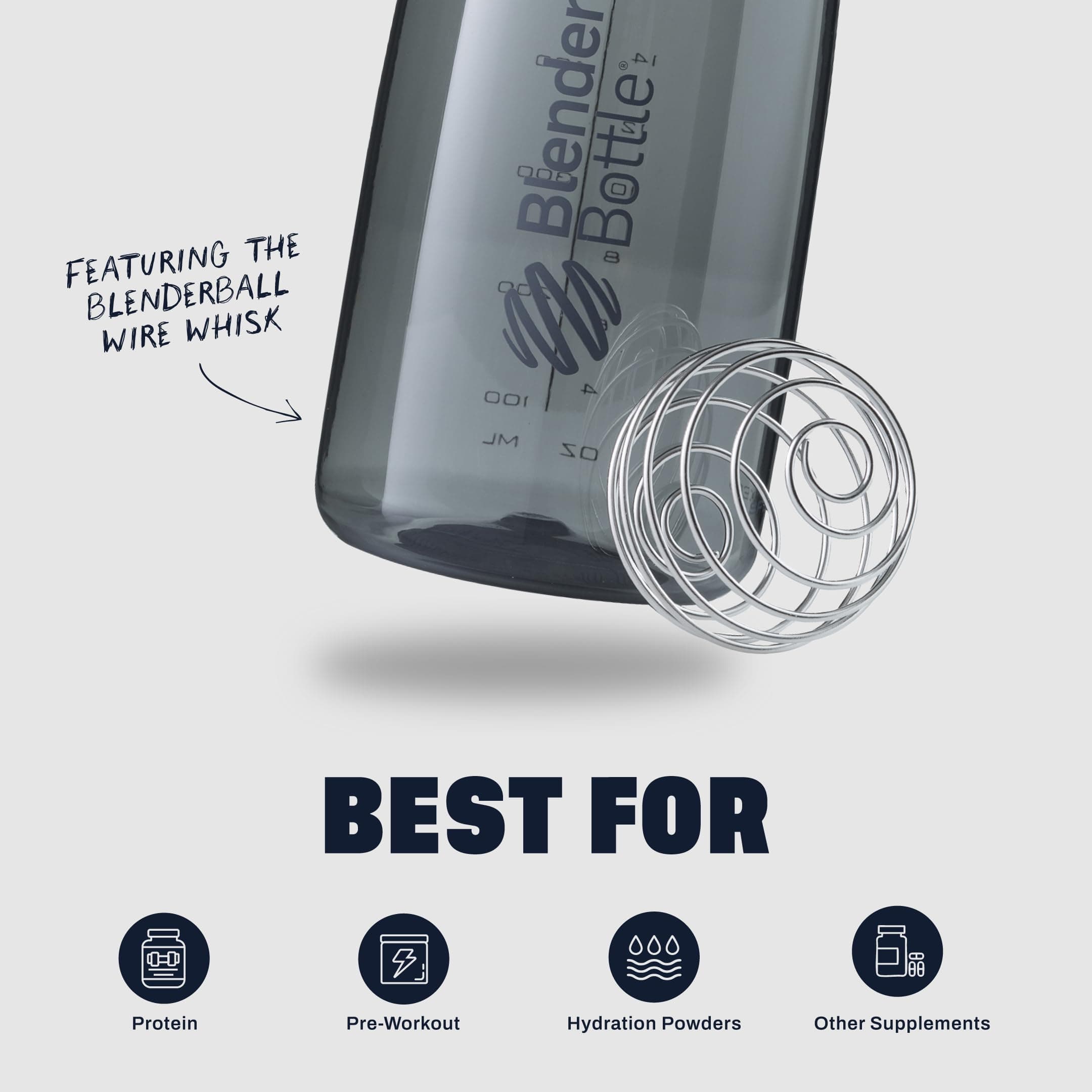 BlenderBottle SportMixer - Botella coctelera perfecta para batidos de proteínas y pre entrenamiento, 20 onzas, rosa thumbnail 5