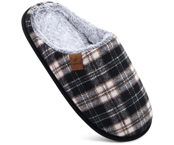 COFACE Unisex Mens Womens Cozy Memory Foam Scuff Slippers Casual Slip On Warm House Shoes Indoor/Outdoor Sandal Slippers With Arch Support Rubber Sole Size 4-15 thumbnail 9