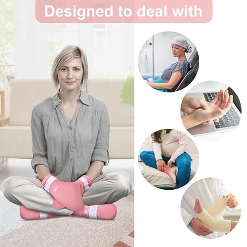 SuzziPad Cold Therapy Socks and Gloves for Chemotherapy, Chemo Must Haves for Women and Man, Ideal for Soothing Hand and Foot Discomfort, S/M thumbnail 3
