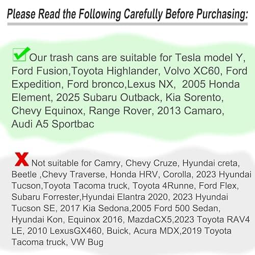Accmor Car Trash Can with Lid, Mini Auto Dustbin Garbage Organizer Holder 2 Packs, Automotive Storage Container Bin with 60 Pcs Bags for Vehicle, Home, Office thumbnail 3