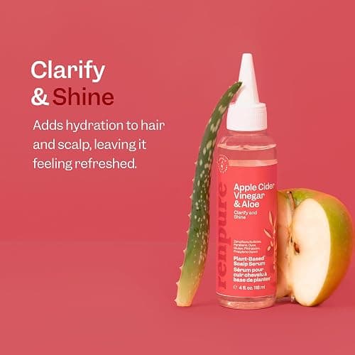 Renpure Apple Cider Vinegar Scalp Serum, Plant-Based – Detoxifies, Balances & Hydrates Scalp for Softer, Shinier Hair – For Itchy Scalp - Apple Cider Vinegar, Ginger Root, Peppermint Leaf - 4 Fl Oz thumbnail 3