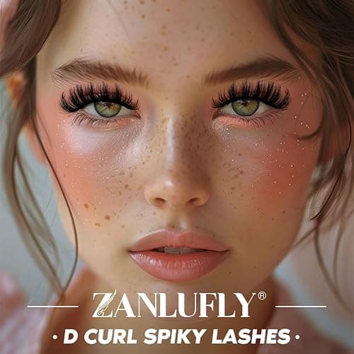 False Eyelashes Volume Russian Strip Lashes D-Curly Cat Eye Lashes Natural Fake Eyelashes Extension Handmade Soft Reusable 14 Pairs Wispy Lashes Pack thumbnail 5