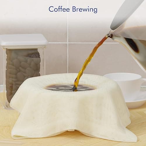 10 PCS Reusable Cheesecloth, Grade 100, 20x20 Inch Hemmed Cheese Cloth for Straining Craft, 100% Cotton Unbleached Cloth Strainer for Cooking, Baking, Juicing, Cheese Making thumbnail 6