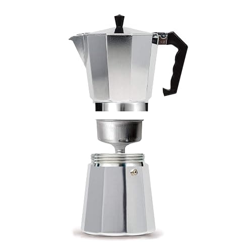 Primula Classic Stovetop Espresso and Coffee Maker, Moka Pot for Italian and Cuban Café Brewing, Greca Coffee Maker, Cafeteras, 12 Espresso Cups, Silver thumbnail 3