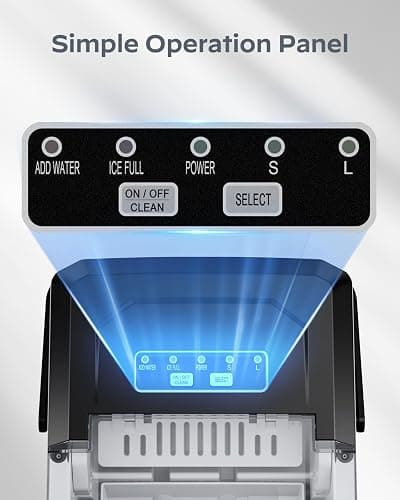 Silonn Ice Maker Countertop, Portable Ice Machine with Carry Handle, Self-Cleaning Ice Makers with Basket and Scoop, 9 Cubes in 6 Mins, 26 lbs per Day, Ideal for Home, Kitchen, Camping, RV thumbnail 4
