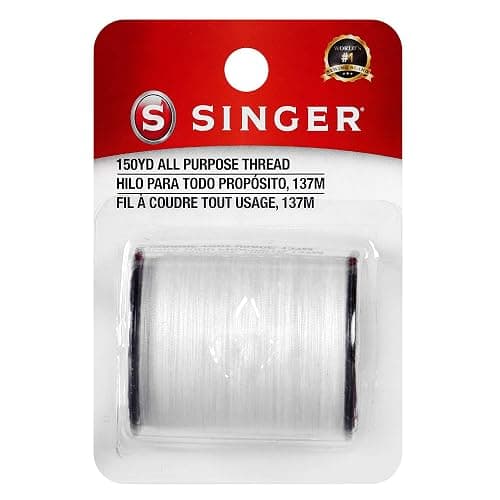 SINGER 60100, 150-yard All Purpose Polyester Thread, 1-Pack, White thumbnail 2