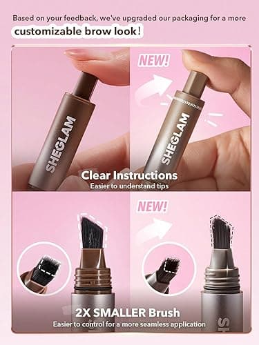 SHEGLAM Brow-Fection Angled Brush & Dip Upgraded Microblading Eyebrow Pen Long Lasting Waterproof Easy To Color-Espresso - Espresso thumbnail 2