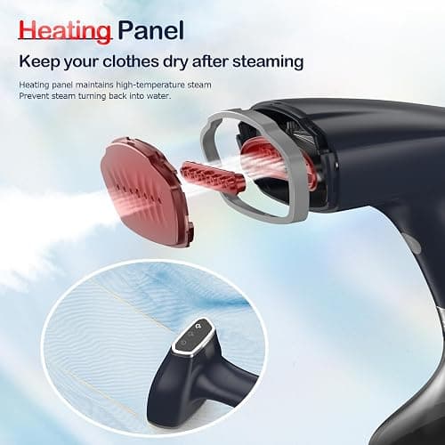 BEAUTURAL Handheld Garment Steamer for Clothes, Handheld steamer with Foldable Design, Easy to Remove Wrinkles, 1500W, 25-Second Fast Heat up, 2 Steam Level Setting with Continuous Steaming thumbnail 8