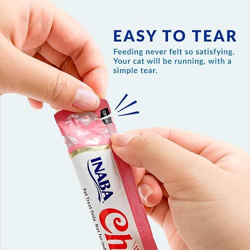 INABA Churu Cat Treats, Grain-Free, Lickable, Squeezable Creamy Purée Cat Treat/Topper with Vitamin E & Taurine, 0.5 Ounces Each Tube, 50 Tubes, Tuna & Seafood Variety thumbnail 6