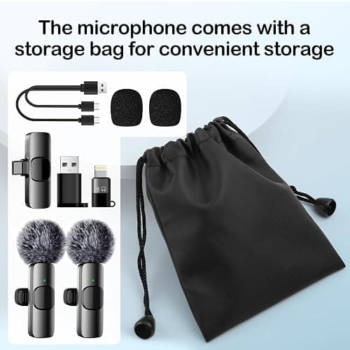 SOOOEC Wireless Lavalier Microphone with Adapter - for iPhone and Android Devices, Computers - Mini Mic for Video Recording and Podcasts - Noise Reduction Lapel Type C Mic thumbnail 7