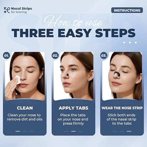 Nasal Strips for Snoring | Extra Strength Snoring Solution Nose Strips | Improve Breathing and Sleep Quality (30 Count, Black) thumbnail 5