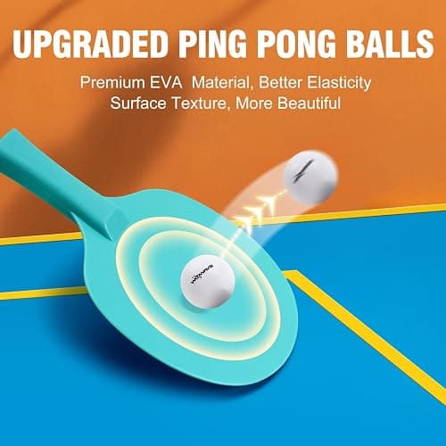 WOOWAVE Floating Ping Pong Table for Pool Party, Pool Ping Pong Table Floating for Swimming Pool Game, Floating Table Tennis Game for Summer Outdoor Fun Including Floating Table, Paddles, Balls, Net thumbnail 3