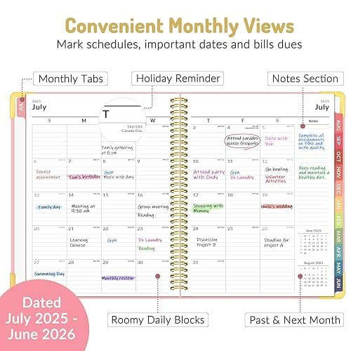 Forvencer Academic Planner 2025-2026, Hardcover Weekly & Monthly Calendar Planner, July 2025 - June 2026, 8.5" x 11", Daily Agenda Book with Tabs, College Organizer Notebook, School Supplies for Student Teacher Classroom, Green thumbnail 5