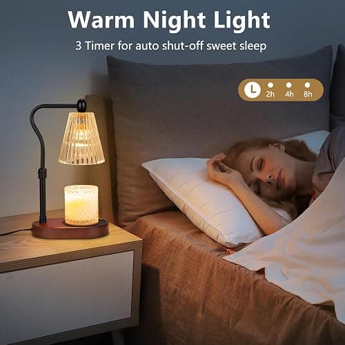 Engpure Candle Warmer Lamp with Dimmer, Candle Warmer with Timer Adjustable Height for Scented Wax Jar Candles, Gifts for Women Mom New Home Decor, for Women Mothers Day thumbnail 4