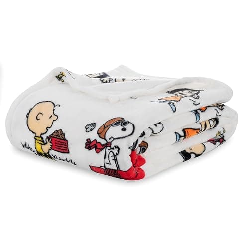 Berkshire Blanket VelvetLoft Cute Character Snoopy Plush Blanket, Peanuts Gang, Full/Queen 90 in x 90 in (Official Peanuts Product) - Image 1