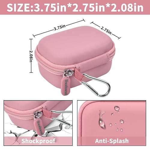 Boobowl Case Compatible with Anker Nano Portable Charger Power Bank, 5,000 Mah, with Built-in Lightning Connector, Charging Battery Pack Storage Holder for amelema/for LanLuk/for Feob (Box Only)-Pink thumbnail 5