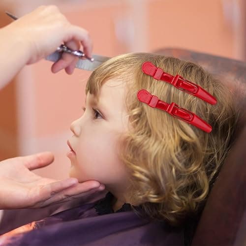 Ondder 24 Pcs Red Large Alligator Hair Clips for Styling Sectioning, Pro Salon Clips for Hair Coloring Cutting, Hair Styling Accessories for Women thumbnail 6