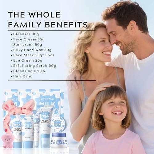 Milk Skincare Sets For Teen Girls 10-12 - Gentle Milk Skin Care for Kids / Girls Ages 8-12 - Skincare for Kids Daily Dryness Protection, Moisturizing, Cleaning, Nourishing, Christmas Gifts 11pcs thumbnail 7