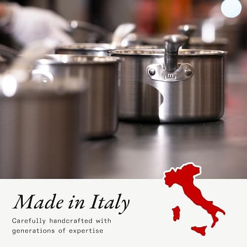 Made In Cookware - 10 Quart Stainless Steel Rondeau Pot w/Lid - 5 Ply Stainless Clad - Professional Cookware - Crafted in Italy - Induction Compatible thumbnail 6