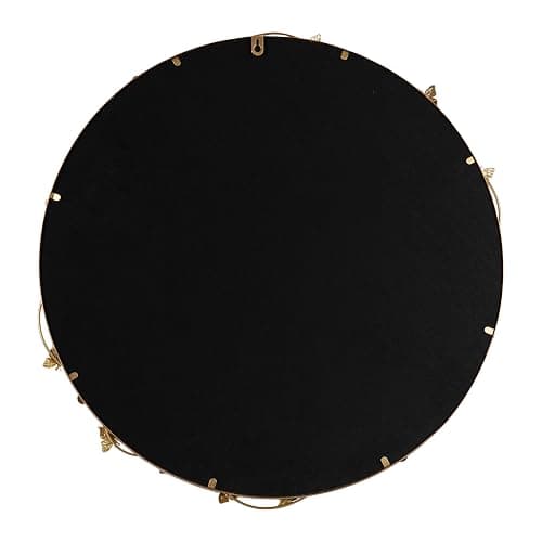Kate and Laurel Rosella Modern Ornate Round Wall Mirror, 26 Inch Diameter, Gold, Circle Mirror with Floral Detailing for Use as Bathroom Mirror for Over Sink or Cute Dorm Room Decor thumbnail 7