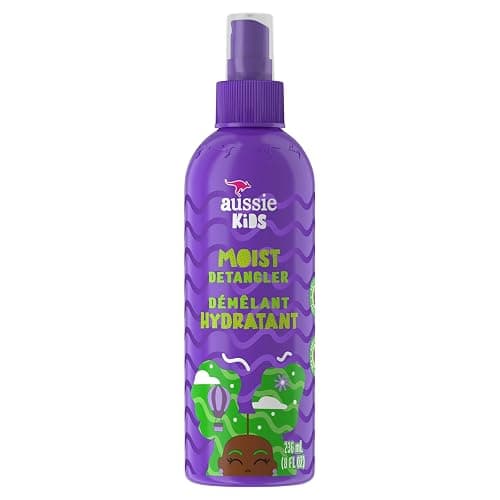 Aussie Kids Moist Detangler for Kids, Dye Free & Paraben Free Hair Detangler Spray, 236 mL - Image 1