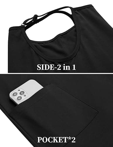 Arshiner Girls Dress with Shorts Casual Summer Spaghetti Straps One Piece Romper Dresses with Pockets for Kid 5-15 Y thumbnail 8