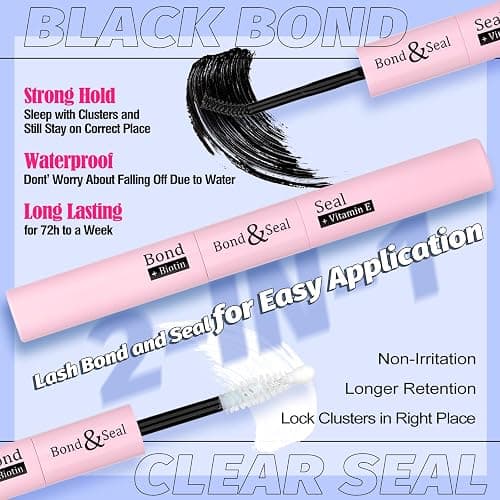 Yawamica Lash Extension Kit Wispy Lash Clusters Kit C Curly Eyelash Clusters 10-18mm Cluster Eyelash Extensions Kit Soft Individual Lashes DIY Lash Kit with Lash Cluster Glue Lash Tweezers by Self thumbnail 7