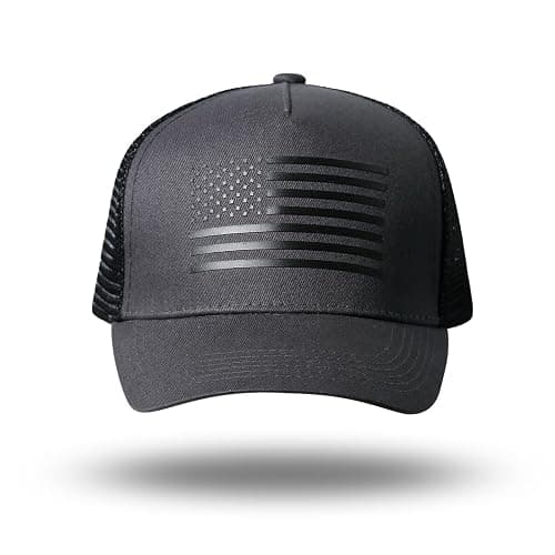American Flag Trucker Hat - Snapback Hat, Baseball Cap for Men Women - Breathable Mesh Side, Adjustable Fit - for Casual Wear thumbnail 6