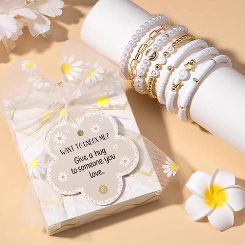 Christmas Gifts for Tween & Teen Girls - 8 PCS Birthday Gifts Basket Teen Girls Trendy Stuff w/ Fun Task Tags Make up Brushes & Bag, Empower Advent Calendar Wrapped Gifts Box for Daughter Niece Sister thumbnail 8