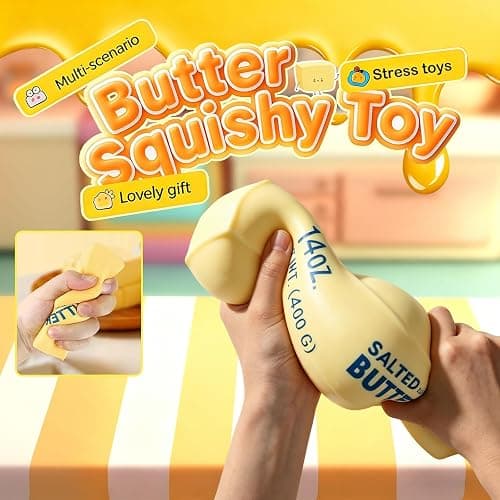 10in Giant Butter Squishy 2026 New 14oz Jumbo Squishy Butter Stick Realistic Butters Stick Soft Squeeze Stress Balls for Stress Relief Anxiety Sensory Gifts for Adults (1pcs) thumbnail 3