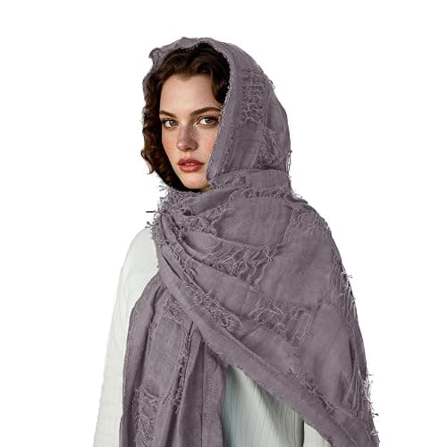 Hooded Shawl With Viking Brooch | Cowl Scarf Rogue Medieval Cloak Renaissance Costume Cape Accessories thumbnail 2