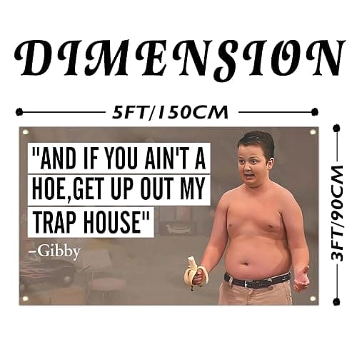 Get Up Out My Trap House Fat Boy Flag 3x5FT Funny Meme Flag for Bedroom Living Room Home Man Cave Dorm College Room Wall Decor thumbnail 3