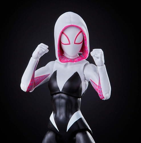 Hasbro Marvel Legends Series Spider-Man: Into The Spider-Verse Gwen Stacy 6-inch Collectible Action Figure Toy, with Spider-Ham Mini-Figure thumbnail 11