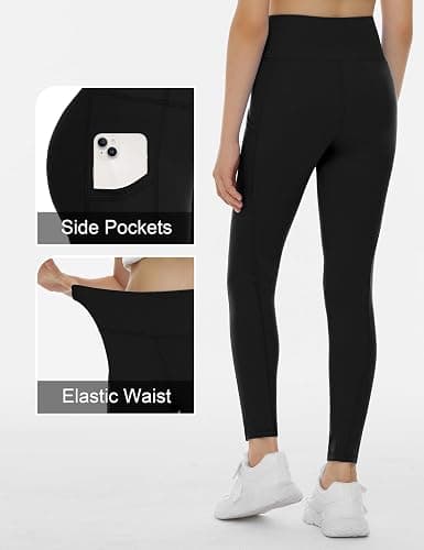 THE GYM PEOPLE Girls Workout Leggings Kids High Waist Stretch Athletic Dance Yoga Pants with Pockets thumbnail 3