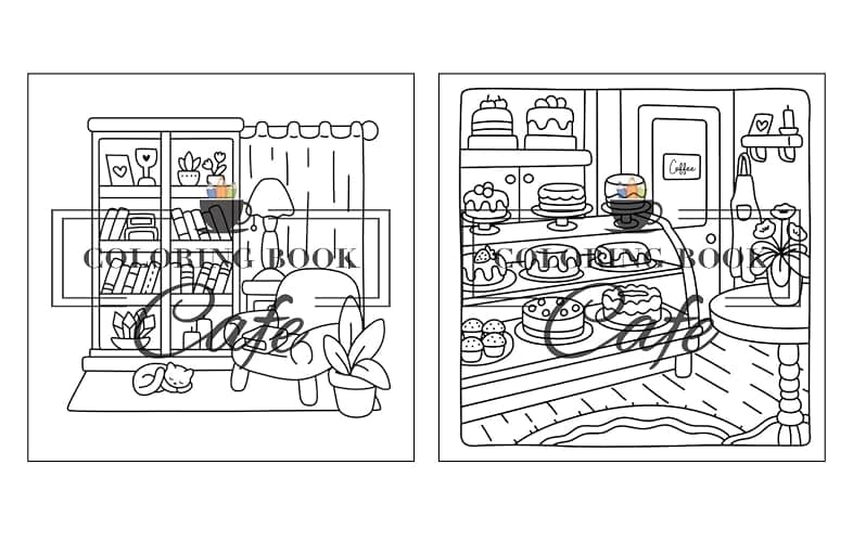 Cozy Corners: Coloring Book for Adults and Teens Featuring Super Cute Nooks and Hygge Spaces for Relaxation (Cute and Comfy Coloring Books) thumbnail 14