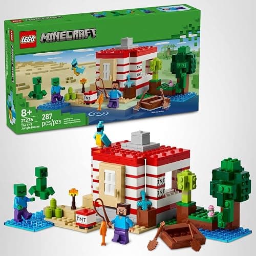 LEGO Minecraft The TNT Jungle House Building Toy - Minecraft Toy for Boys and Girls, Ages 8+ - Gift for Birthdays - Video Game Playset for Fans - 21275 thumbnail 7