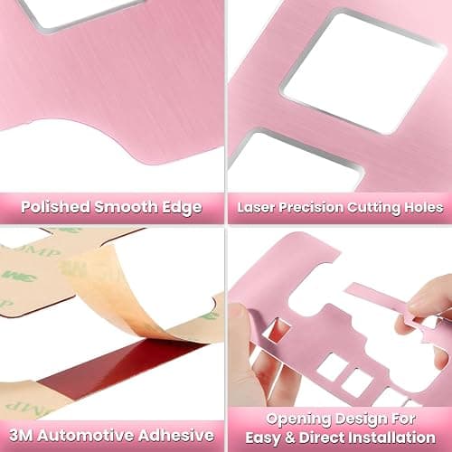 Trim Gear Frame Cover Gear Shift Box Cover For Jeep Wrangler 2012-2018 JK JKU Sport Sahara Freedom Rubicon Unlimited Gear Shift Panel Cover Trim Interior Decoration Accessories Aluminum (Pink) thumbnail 4