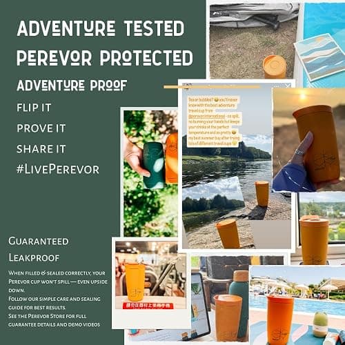 Perevor 360ml Coffee Flask, Reusable Tumbler for Travel | Thermal Cup for Camping, Office Mug or Commute | Perfect Small Cold Water Bottle | Preppy Cute Smoothie Cup | Forest Green thumbnail 4