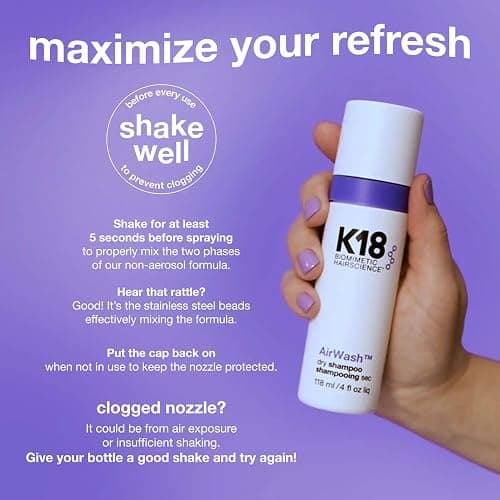 K18 AirWash™ Dry Shampoo, Non-Aerosol, Balances Scalp & Controls Excess Oil Production thumbnail 5