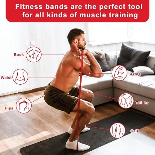 Resistance Band, 100% Latex Widerstandsband, Einzelpackung Gymnastikband, Widerstandsband Krafttraining Fitnessband Gummiband Sport für Muskelaufbau, Yoga, Pilates, Krafttraining thumbnail 3