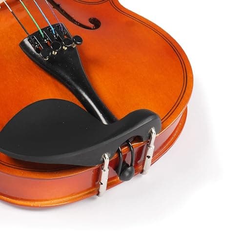 4/4 Full Size Acoustic Violin with Case Bow Rosin Strings Tuner Shoulder Rest, Natural Color thumbnail 4