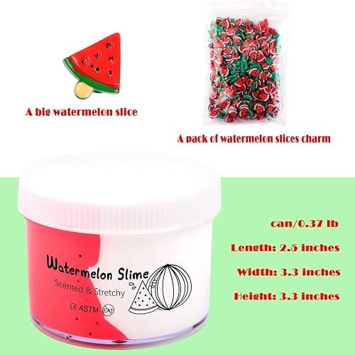 Red Watermelon Butter Slime for Kids, Funny Two-Toned Cake Butter Slimes, Super Soft Sludge Toy, DIY Slime Party Favors for Girls Boys, Stress Relieve Toy (200ML) thumbnail 6