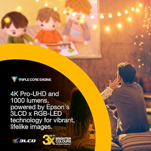 Epson Lifestudio Flex EF-72 Oak, Portable Smart Projector, Sound by Bose, Google TV, 4k Pro-UHD, Adjustable Stand, Indoor/Outdoor Use, 5-year warranty* thumbnail 7