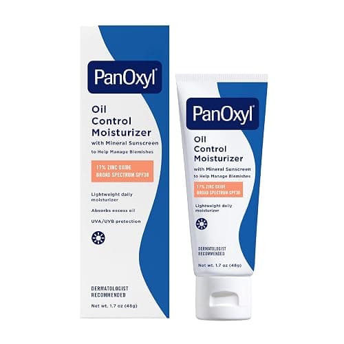 PanOxyl AM Oil Control Moisturizer, NEW Sheer Formula, Absorbs Excess Oil and Reduces Shine, with Mineral Sunscreen for Acne Prone and Oily Skin - SPF 30-1.7 oz - Image 1
