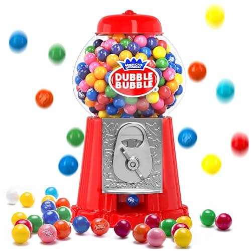 Gumball Machine for Kids 8.5" - Coin Operated Bubble Gum Machine and Toy Bank - Candy Machine Dispenser Includes 85 Gum Balls - Great Candy Dispenser Machine Gift Toys for Girls and Boys (Red) thumbnail 9