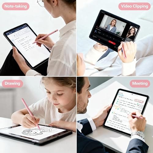 Stylus Pen for iPad 6th-11th Generation-2X Fast Charge Active Pencil Compatible with 2018-2026 Apple iPad Pro 11"/12.9"/M4, iPad Air 3/4/5/M2/M3/M4,iPad mini 5/6/7 Gen-Pink thumbnail 7