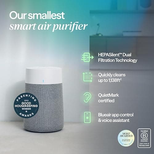 BLUEAIR Blue Pure 511i Max Smart Air Purifier for Bedroom & Small Rooms up to 1,138 Sq Ft, HEPASilent Air Cleaner for Pets, Allergies, Smoke & Dust, Quiet WiFi Air Purifier with Auto Mode thumbnail 2